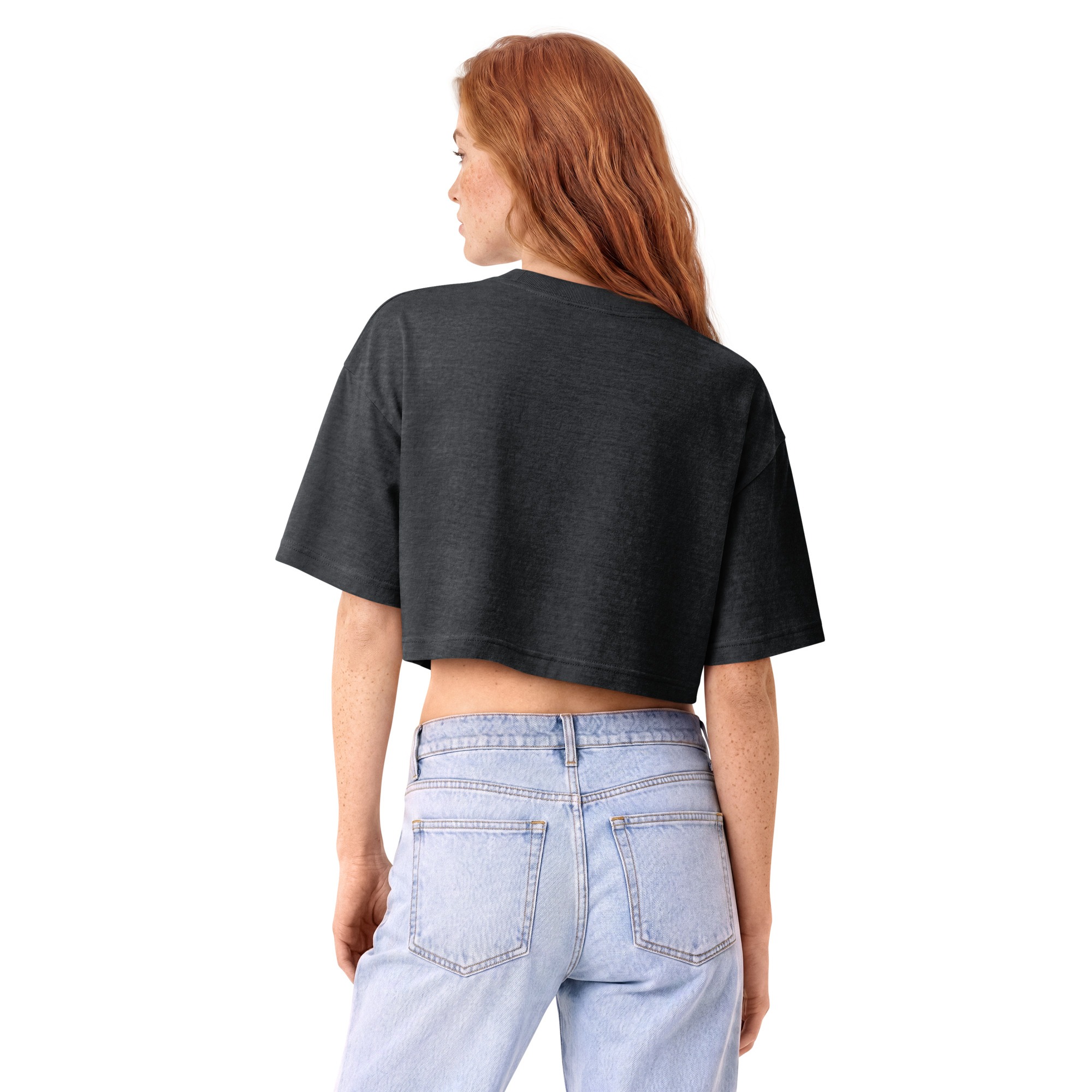 Good Vibes Only Women’s garment dye cropped tee - Image 2